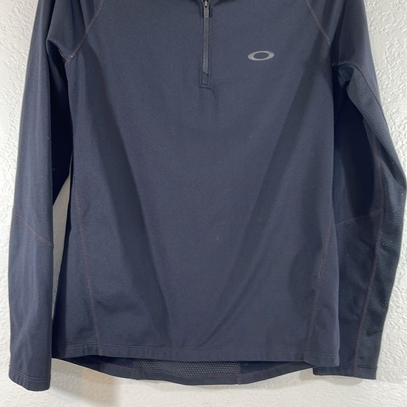 OAKLEY REGULAR FIT 1/4 ZIP PERFORMANCE VENTED LIGHTWEIGHT BLACK JACKET SIZE S - Picture 4 of 11